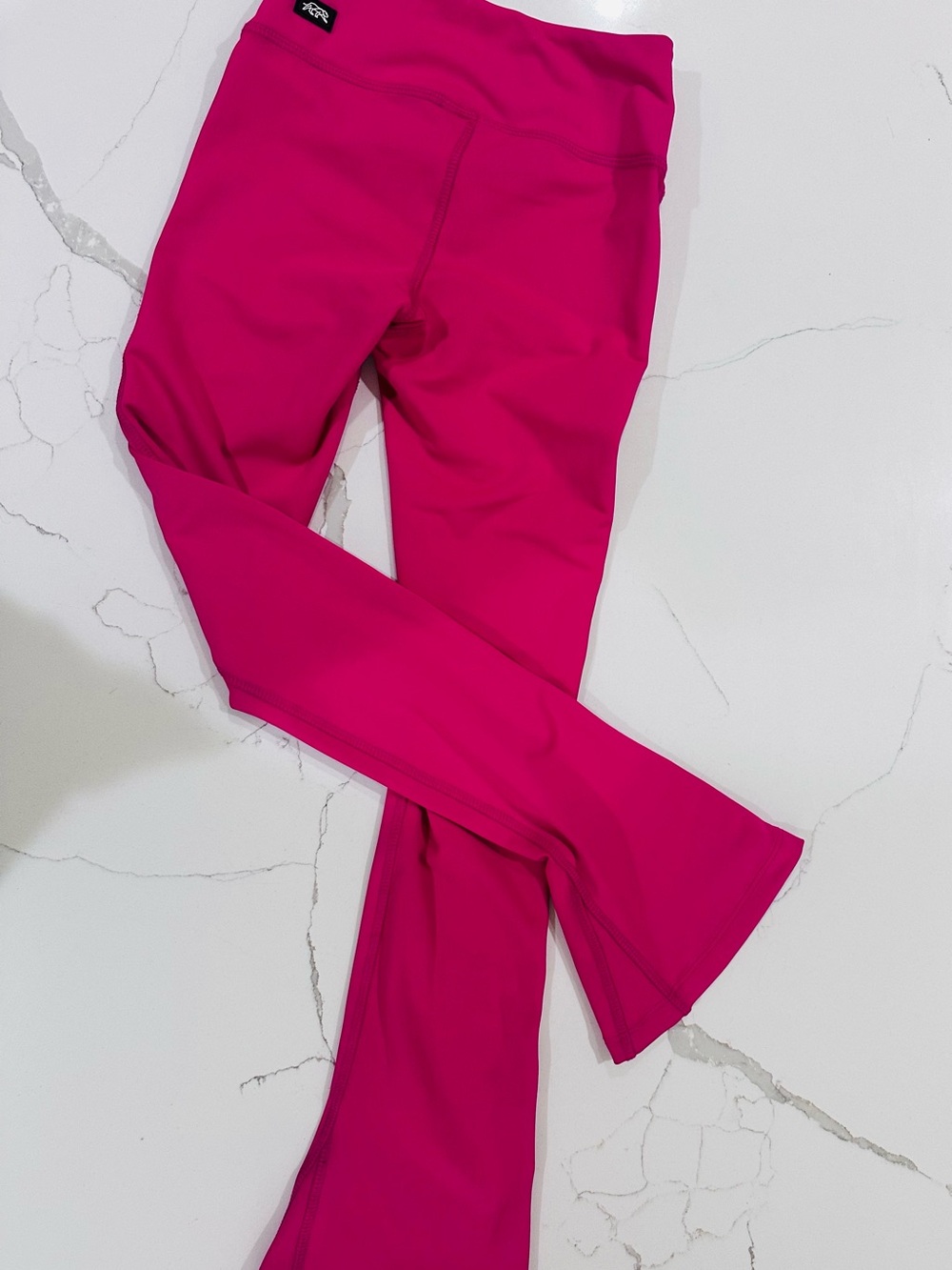 Tiger Friday Girls' Bright Pink Stretch Flare Leggings